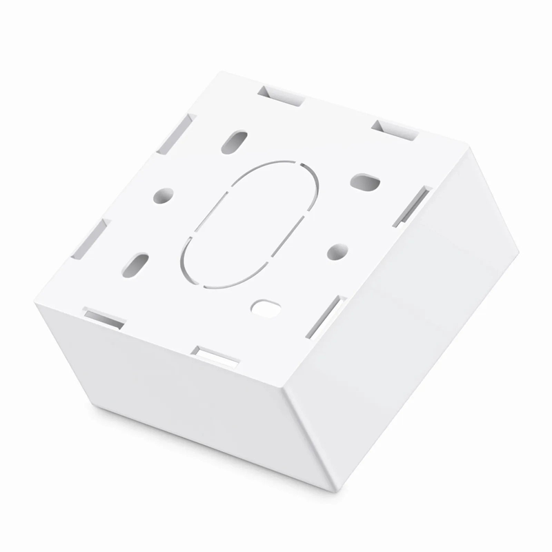 SFPS British-Style Single Gang Back Box, White, 3.39''x3.39''