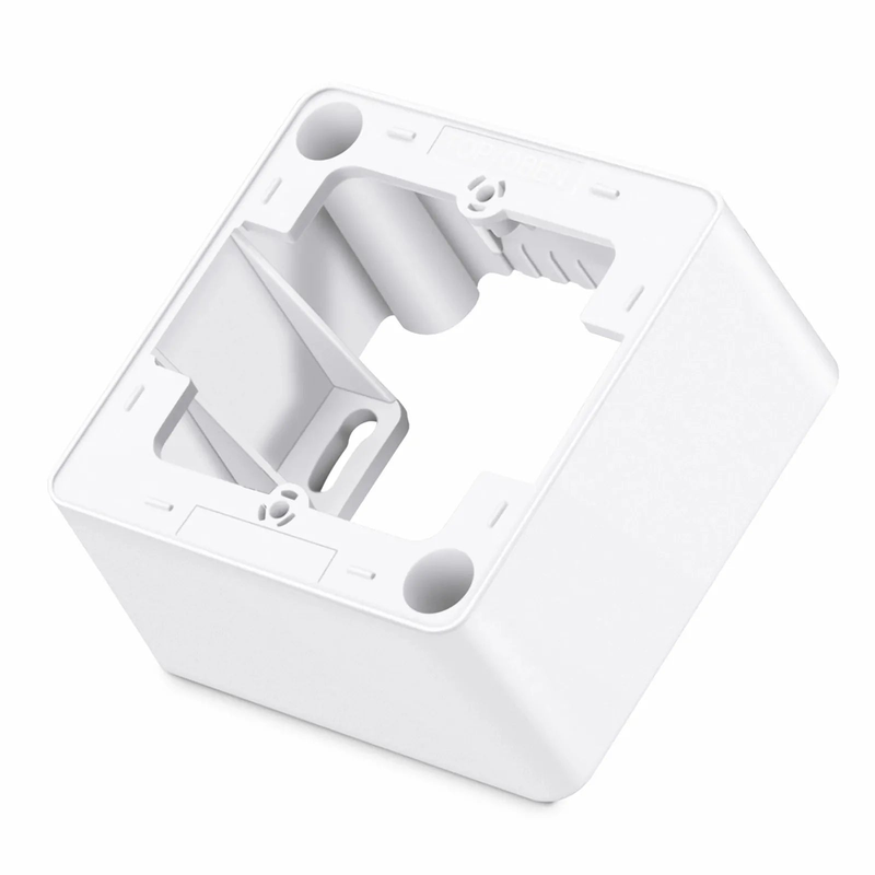 SFPS German-Style Single Gang Back Box, White, 3.35'' x 3.35''