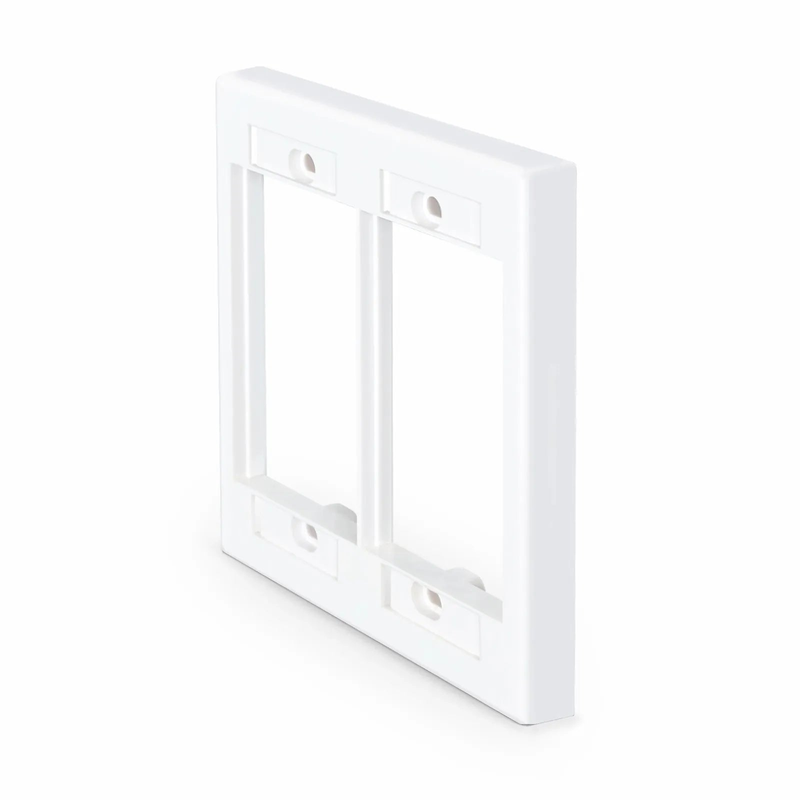 SFPS Dual-Gang MOS Faceplate Frame, White