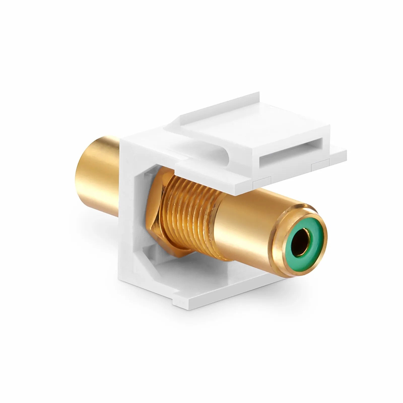 SFPS RCA Feedthrough SyncEase Connector, Gold-Plated, White Housing