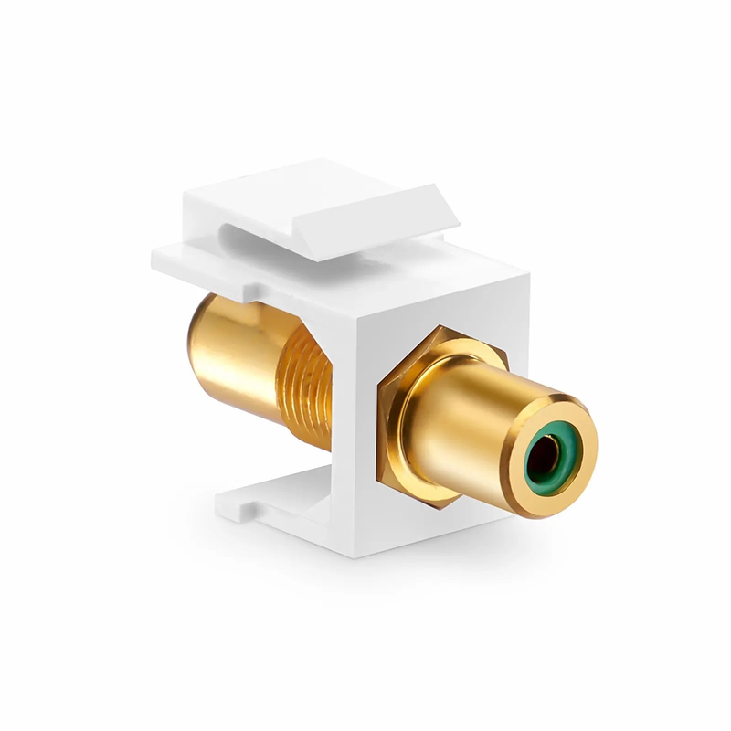 SFPS RCA Feedthrough SyncEase Connector, Gold-Plated, White Housing