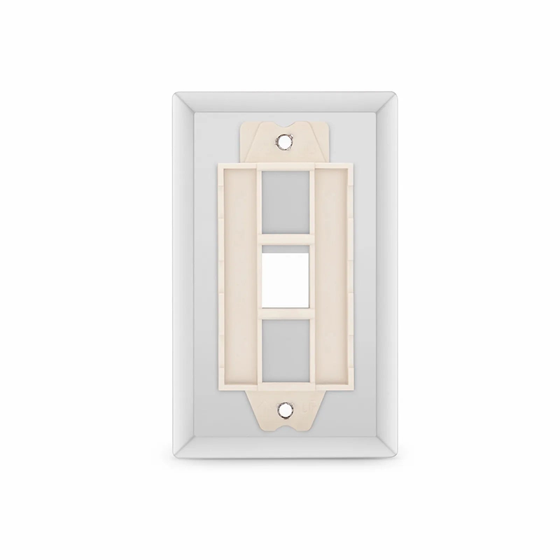 SFPS SyncEase Stainless Steel One Port Keystone Single Gang Wall Plate