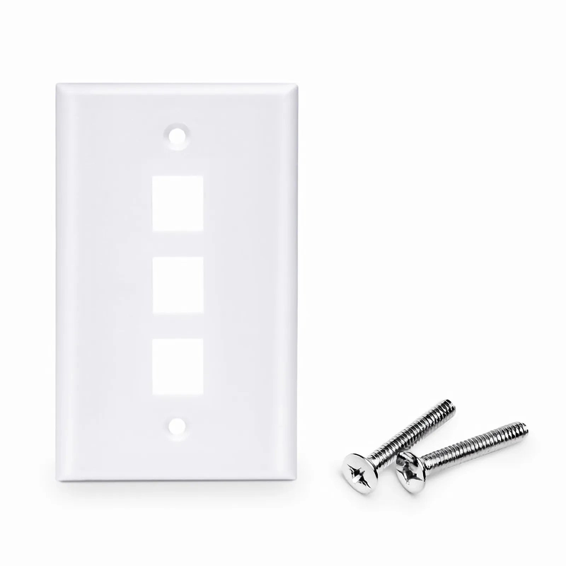 SFPS Three Ports Keystone Single Gang Wall Plate