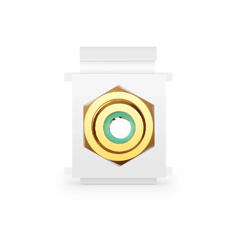 SFPS RCA Feedthrough SyncEase Connector, Gold-Plated, White Housing