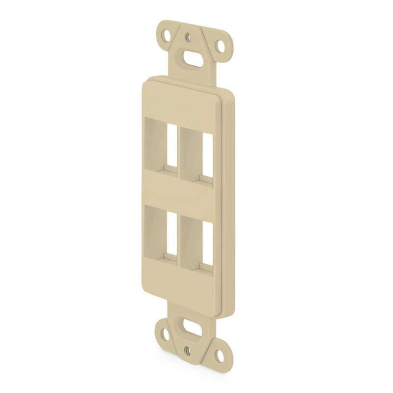SFPS SyncEaseFFSystem Faceplate Frame Keystone Insert, 4 Ports, Ivory, 4.09'' x 1.4''