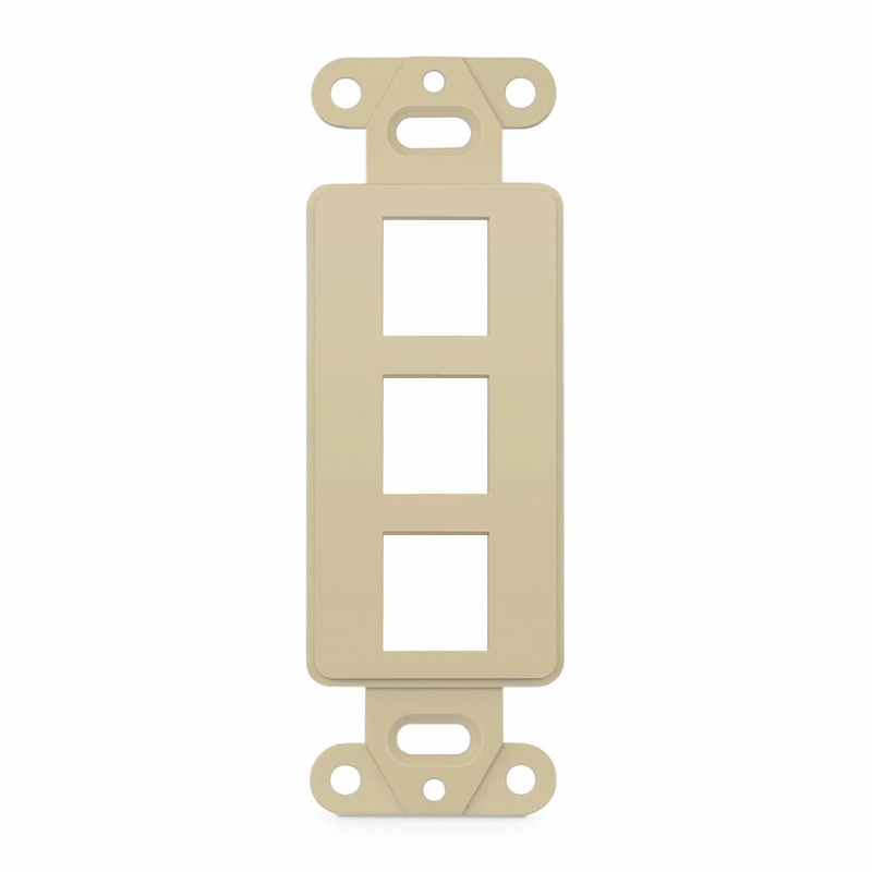 SFPS SyncEaseFFSystem Faceplate Frame Keystone Insert, 3 Ports, Ivory, 4.09'' x 1.4''
