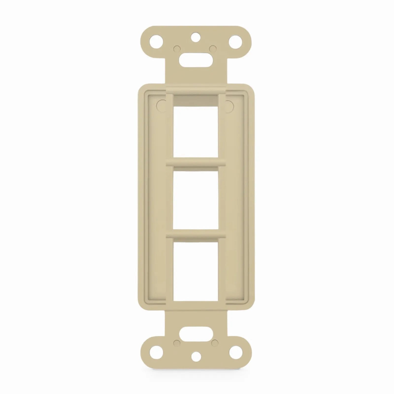 SFPS SyncEaseFFSystem Faceplate Frame Keystone Insert, 3 Ports, Ivory, 4.09'' x 1.4''