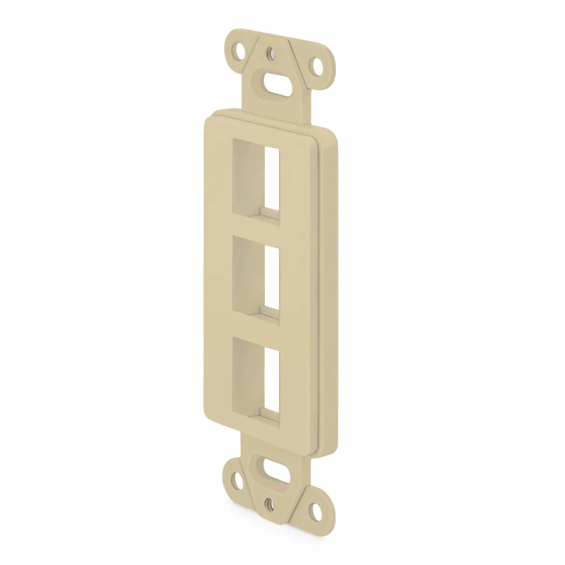 SFPS SyncEaseFFSystem Faceplate Frame Keystone Insert, 3 Ports, Ivory, 4.09'' x 1.4''