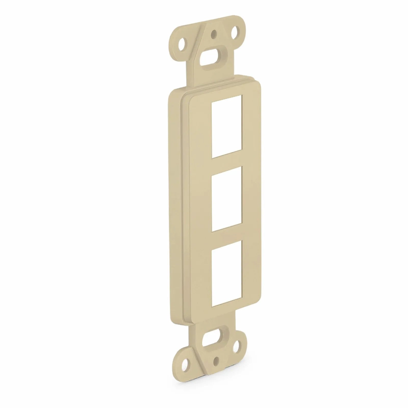 SFPS SyncEaseFFSystem Faceplate Frame Keystone Insert, 3 Ports, Ivory, 4.09'' x 1.4''