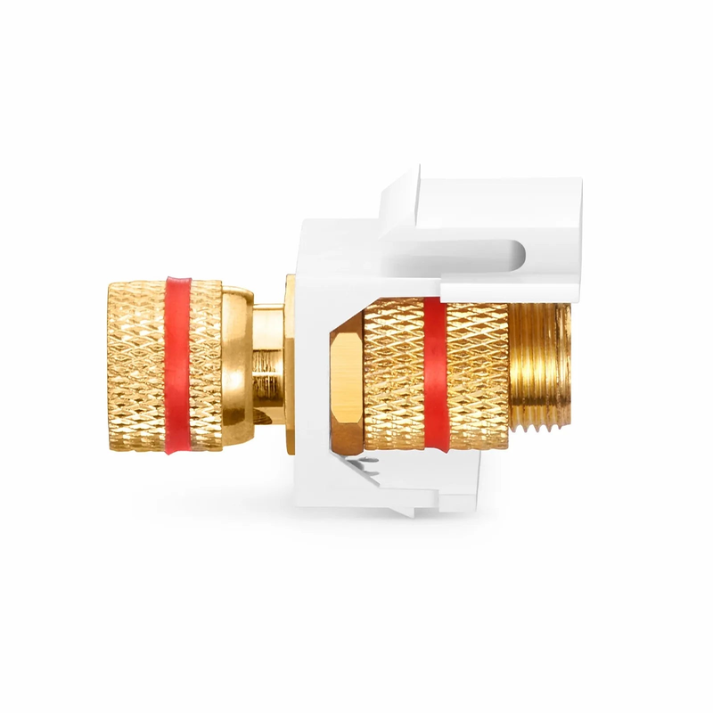 SFPS Binding Post SyncEase Coupler, Red Stripe, White Housing