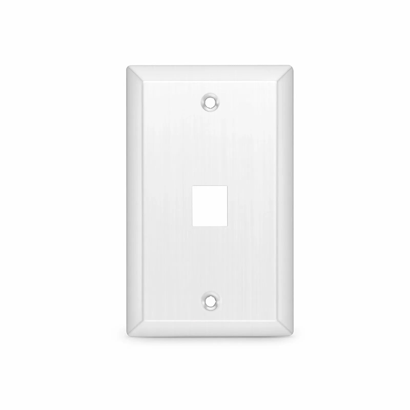 SFPS SyncEase Stainless Steel One Port Keystone Single Gang Wall Plate