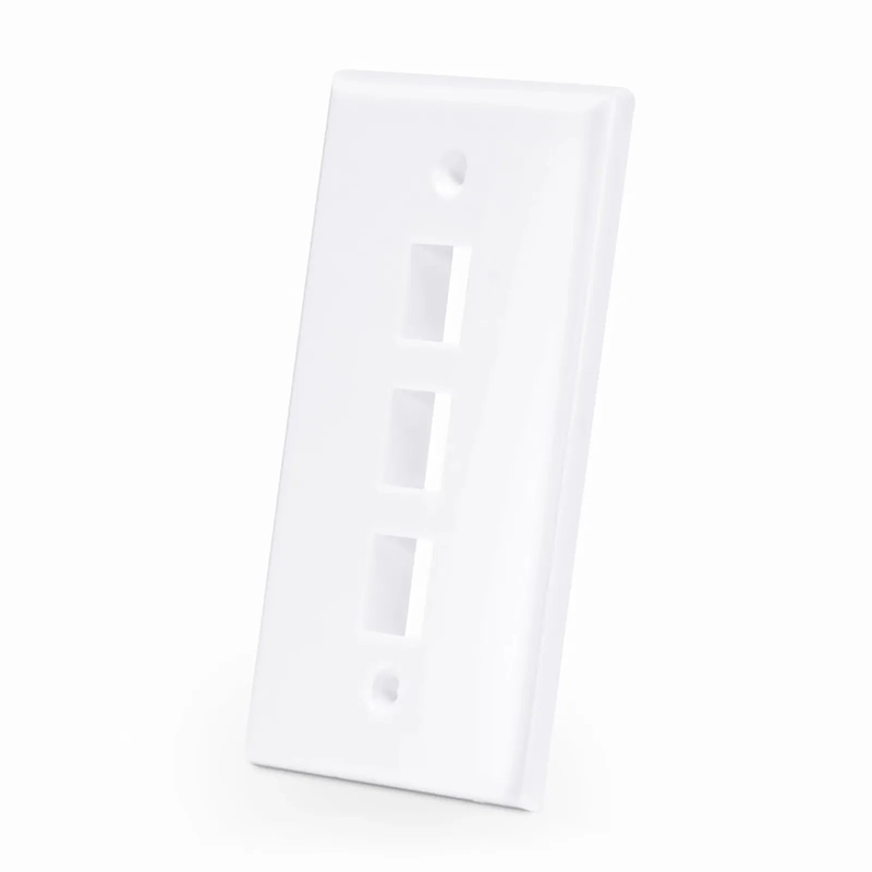 SFPS Three Ports Keystone Single Gang Wall Plate