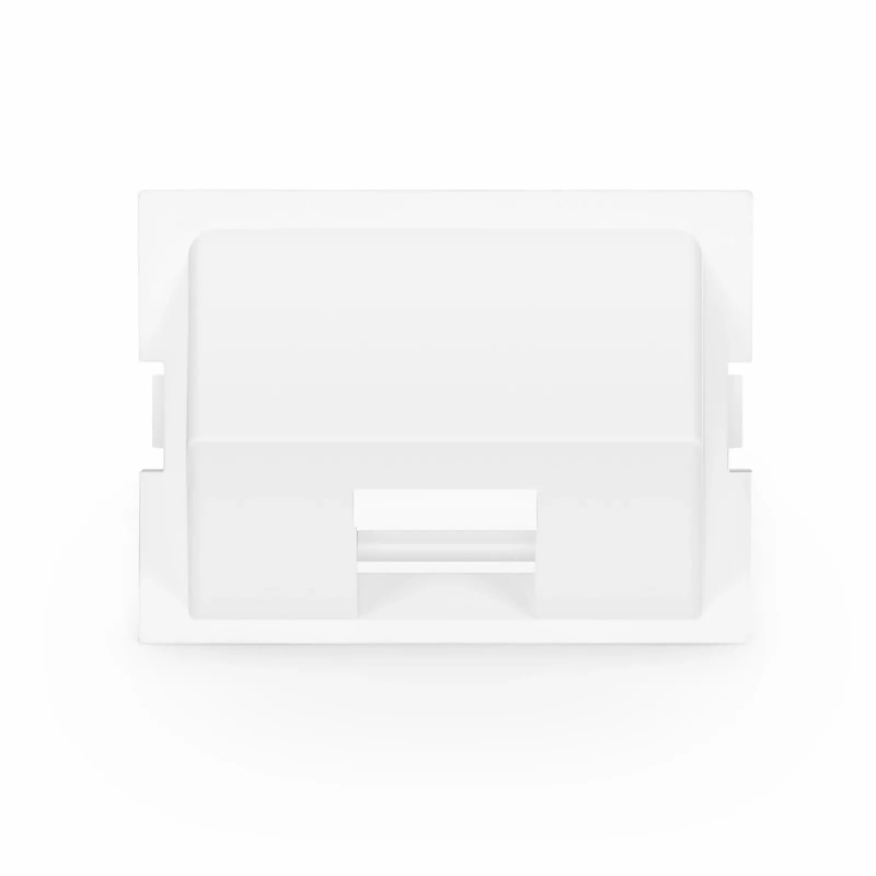 SFPS 1-Port Angled MOS Adapter, 1.5 Units High, White