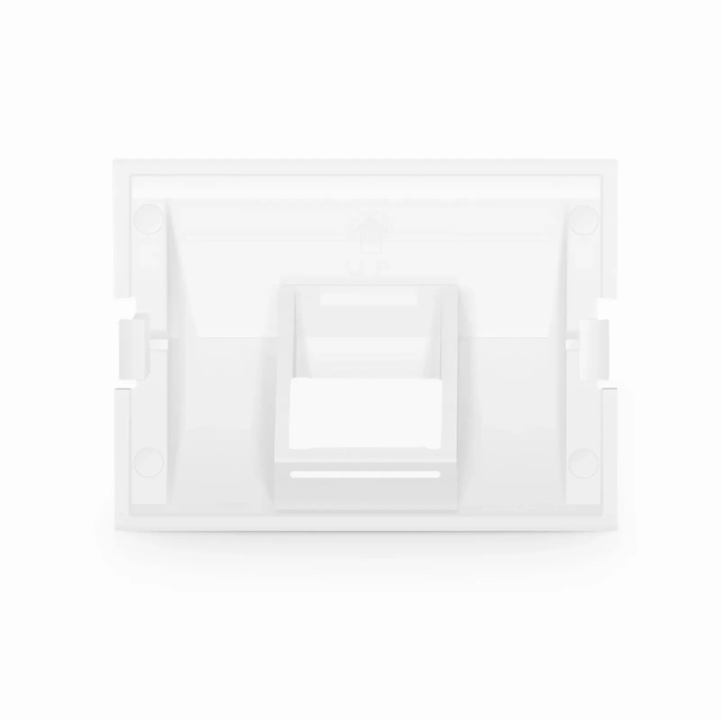 SFPS 1-Port Angled MOS Adapter, 1.5 Units High, White