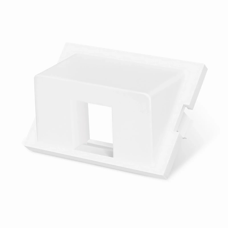 SFPS 1-Port Angled MOS Adapter, 1.5 Units High, White