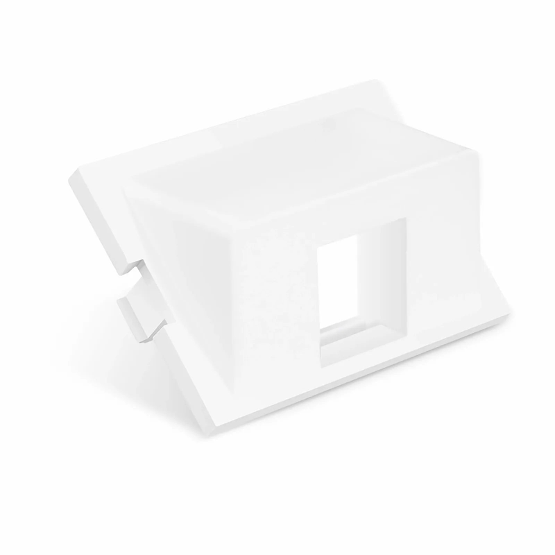 SFPS 1-Port Angled MOS Adapter, 1.5 Units High, White