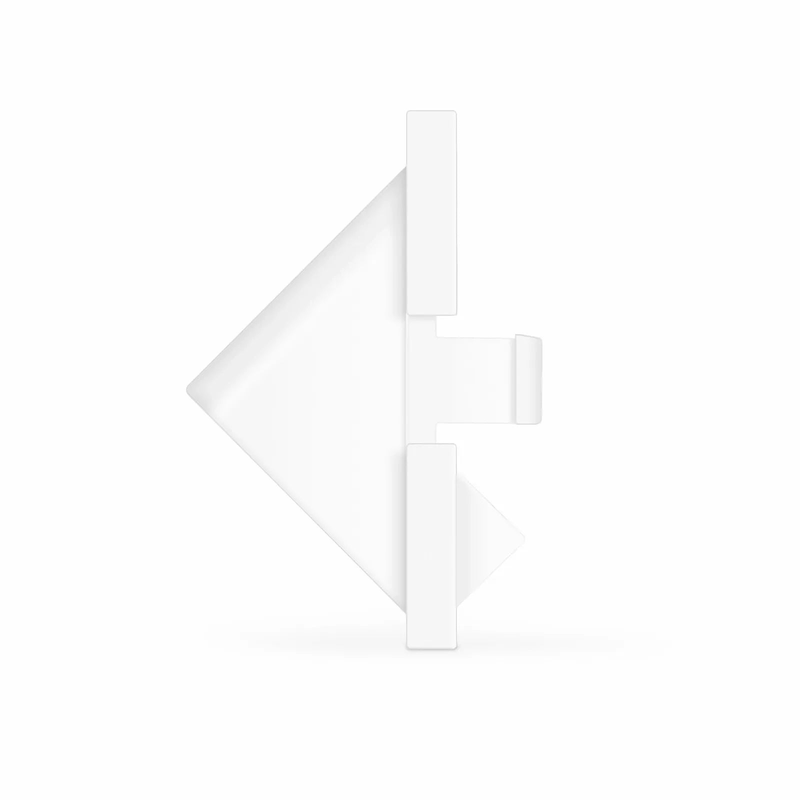 SFPS 1-Port Angled MOS Adapter, 1.5 Units High, White