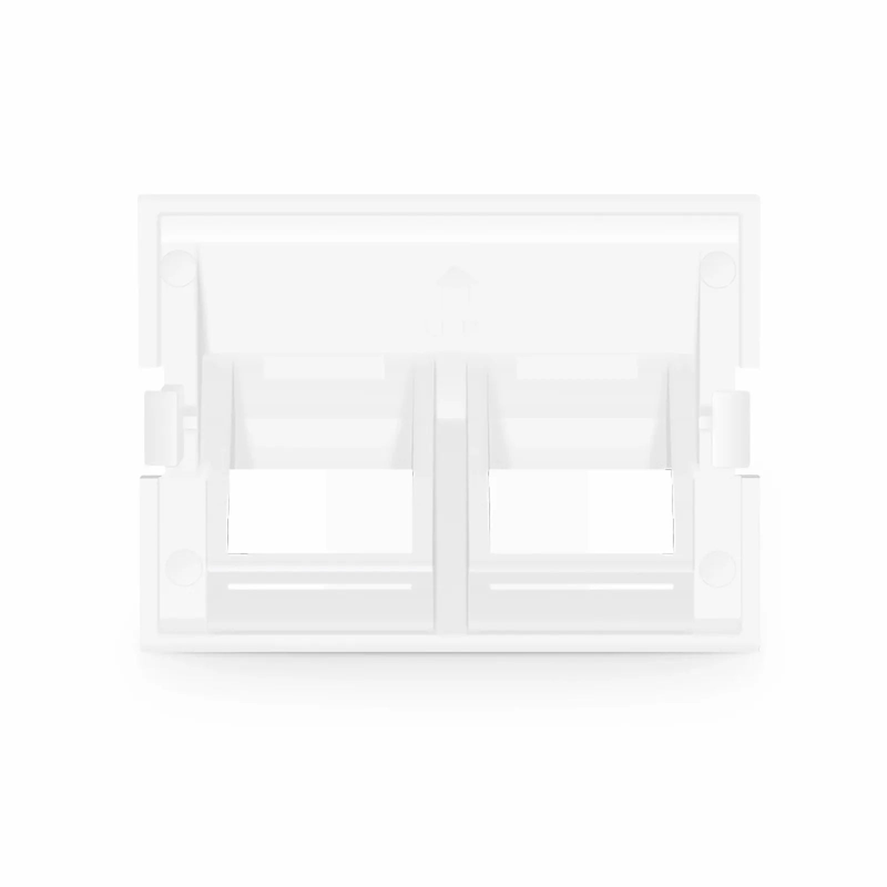 SFPS 2-Port Angled MOS Adapter, 1.5 Units High, White