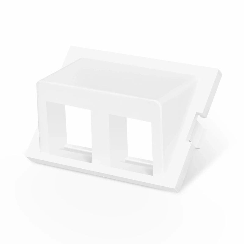 SFPS 2-Port Angled MOS Adapter, 1.5 Units High, White