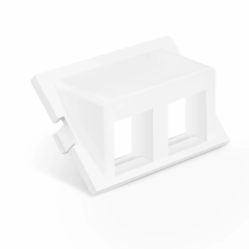 SFPS 2-Port Angled MOS Adapter, 1.5 Units High, White