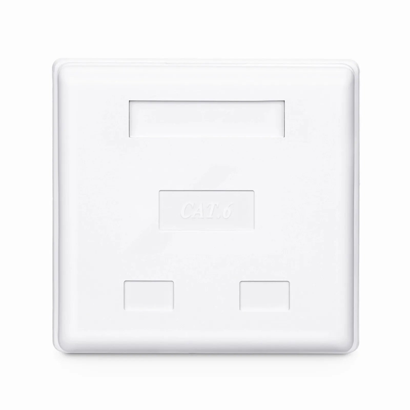 SFPS Cat6 RJ45 Shielded Surface Mount Box, 2 Ports, White