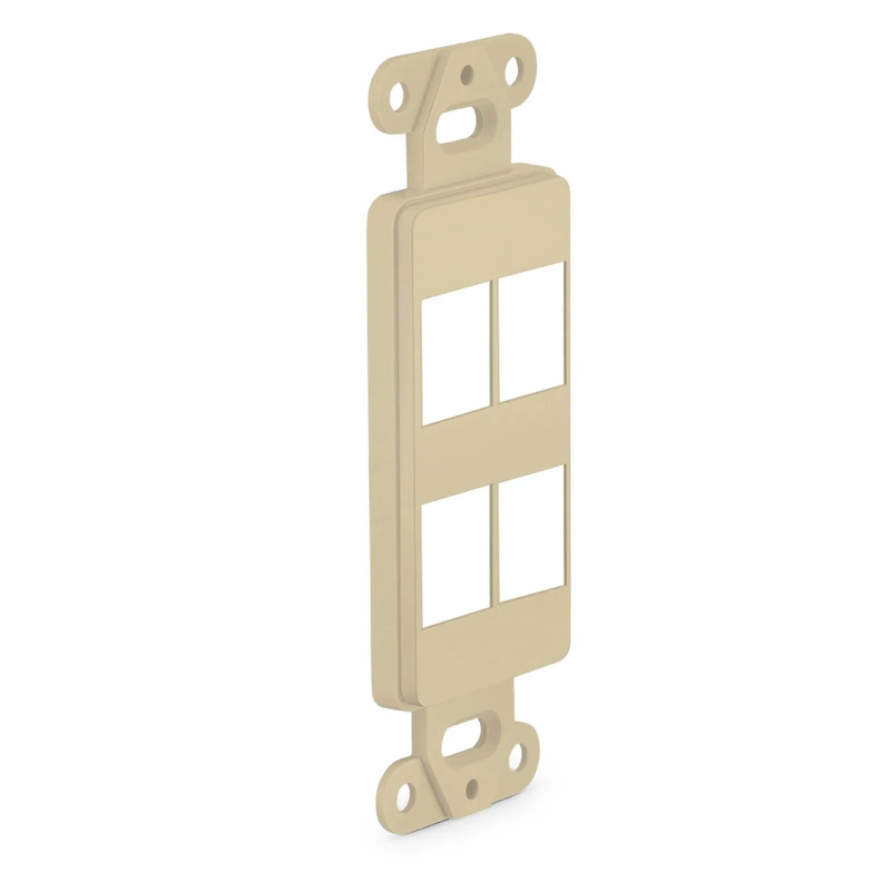 SFPS SyncEaseFFSystem Faceplate Frame Keystone Insert, 4 Ports, Ivory, 4.09'' x 1.4''