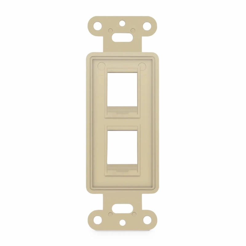 SFPS SyncEaseFFSystem Faceplate Frame Keystone Insert, 2 Ports, Ivory, 4.09'' x 1.4''