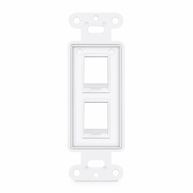 SFPS Faceplate Frame Keystone Insert, 2 Ports, White, 4.09'' x 1.40''