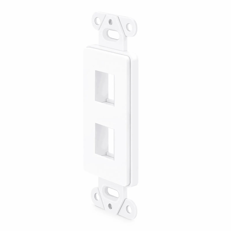 SFPS Faceplate Frame Keystone Insert, 2 Ports, White, 4.09'' x 1.40''