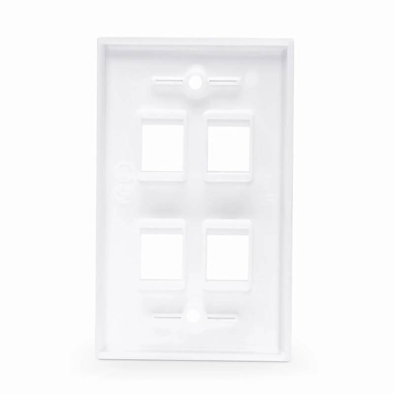 SFPS Four Ports Keystone Single Gang Wall Plate