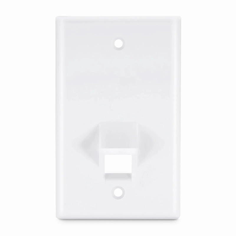 SFPS SyncEase One Port Keystone Single Gang Wall Plate, White
