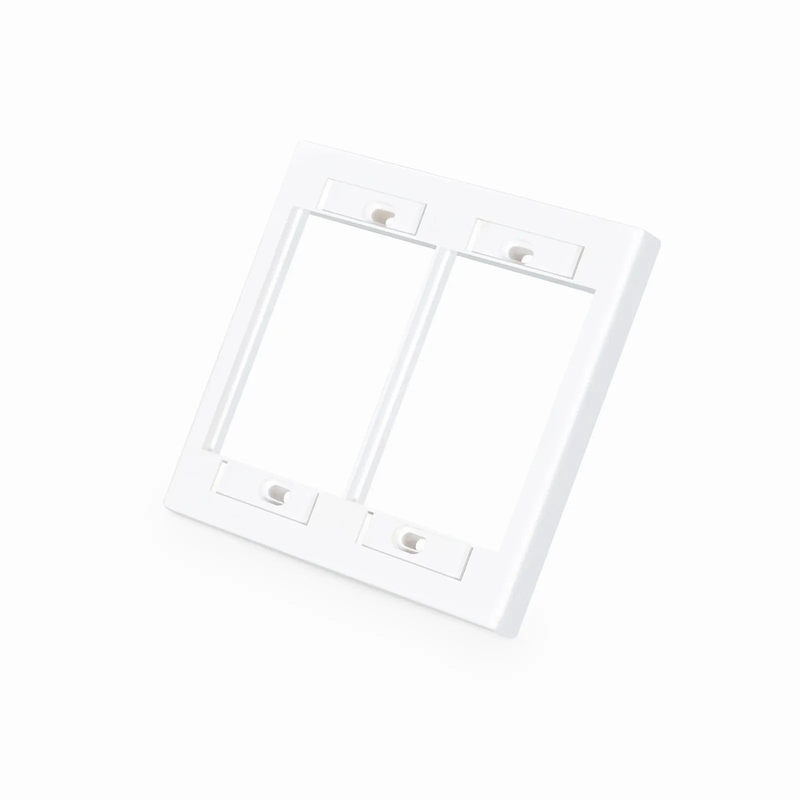 SFPS Dual-Gang MOS Faceplate Frame, White