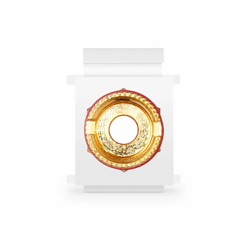 SFPS Binding Post SyncEase Coupler, Red Stripe, White Housing