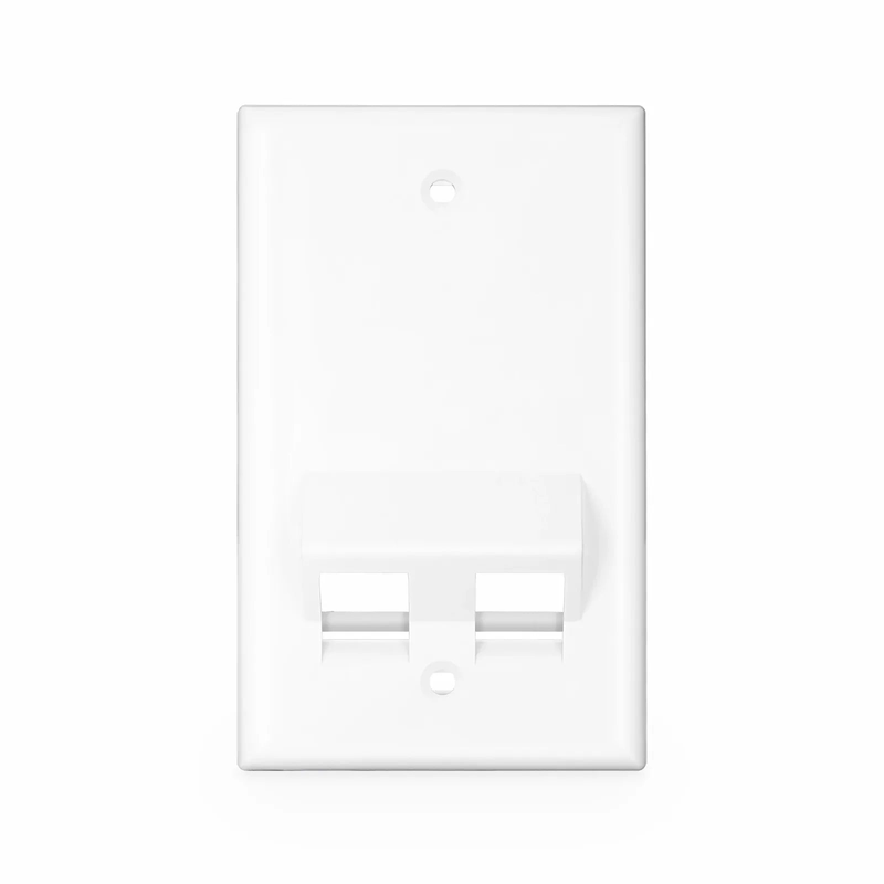 SFPS SyncEase Two Port Keystone Single Gang Wall Plate, White