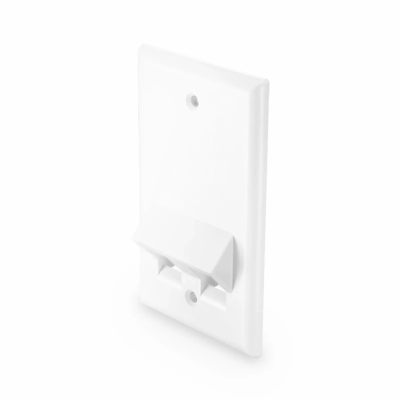 SFPS SyncEase Two Port Keystone Single Gang Wall Plate, White