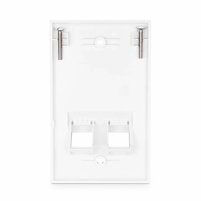 SFPS SyncEase Two Port Keystone Single Gang Wall Plate, White