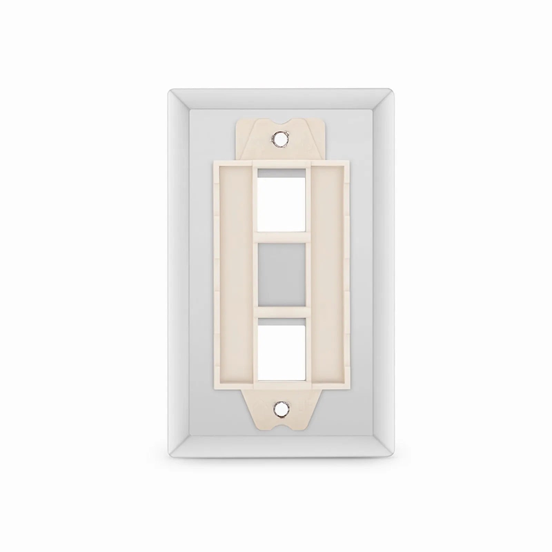 SFPS SyncEase Stainless Steel Two Port Keystone Single Gang Wall Plate