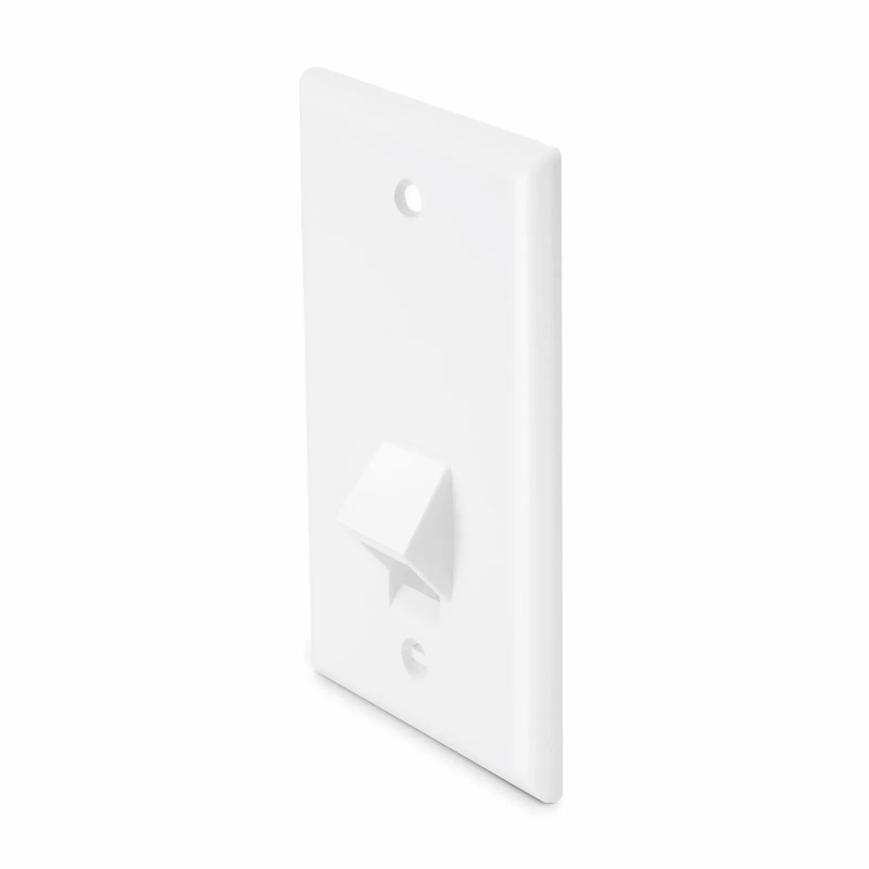 SFPS SyncEase One Port Keystone Single Gang Wall Plate, White