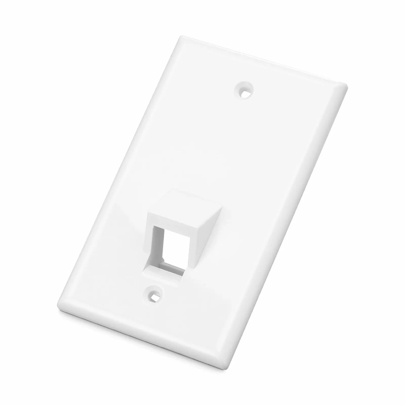SFPS SyncEase One Port Keystone Single Gang Wall Plate, White