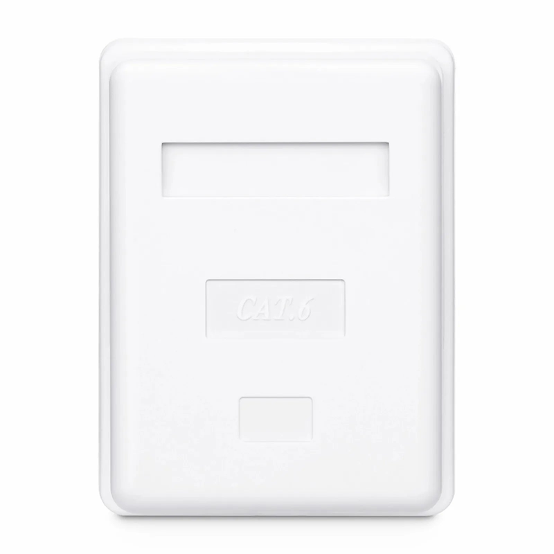 SFPS Cat6 RJ45 Shielded Surface Mount Box, 1 Port, White