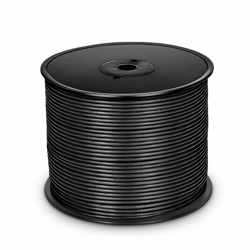 SFPS Cat6 Ethernet Bulk Cable, 1000ft (305m), UL Listed, 26AWG Stranded Pure Bare Copper Wire, 550MHz, Shielded (F/UTP), PVC CM, with Reel (Black)