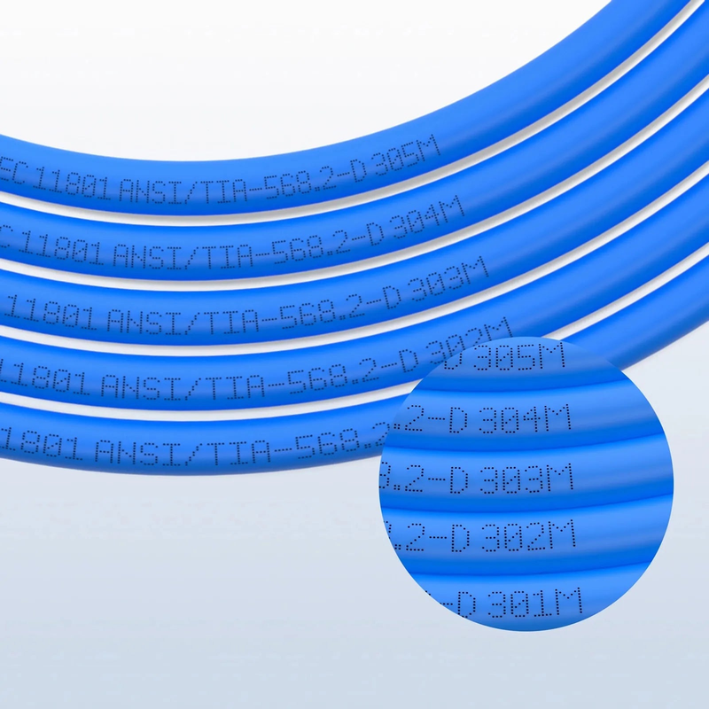 SFPS Cat6a Ethernet Bulk Cable, 1000ft (305m), 23AWG Solid Pure Bare Copper Wire, 750MHz, Shielded (U/FTP), PVC CMR, with Reel (Blue)