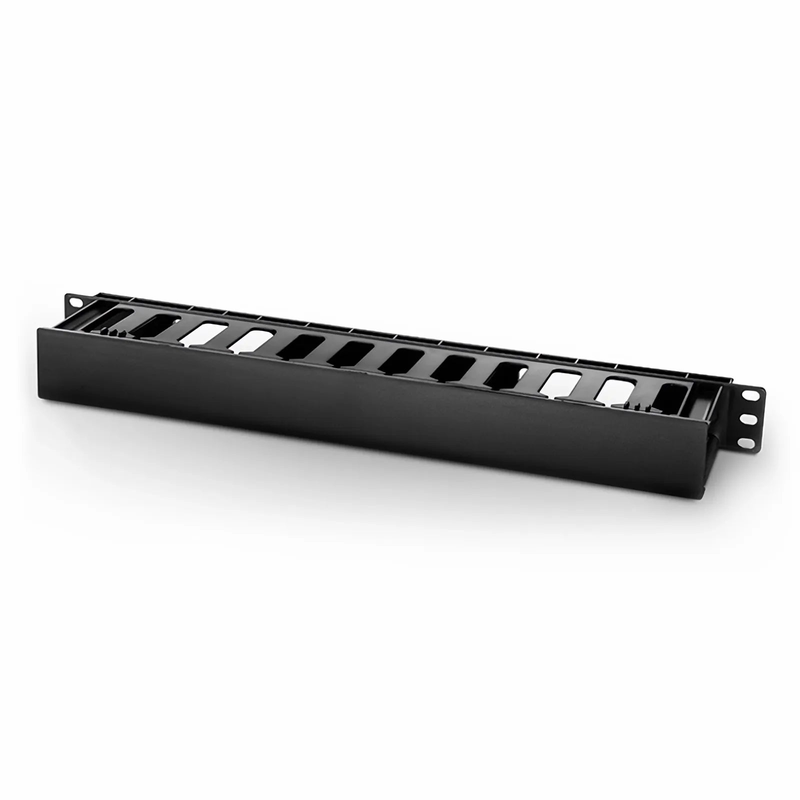 SFPS Horizontal Single Sided Manager, 1RU, Finger Duct with Cover, 3.43 in. Depth