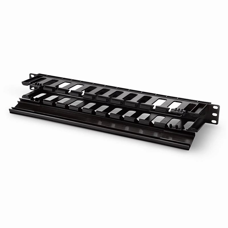 SFPS Horizontal Single Sided Manager, 1RU, Finger Duct with Cover, 3.43 in. Depth