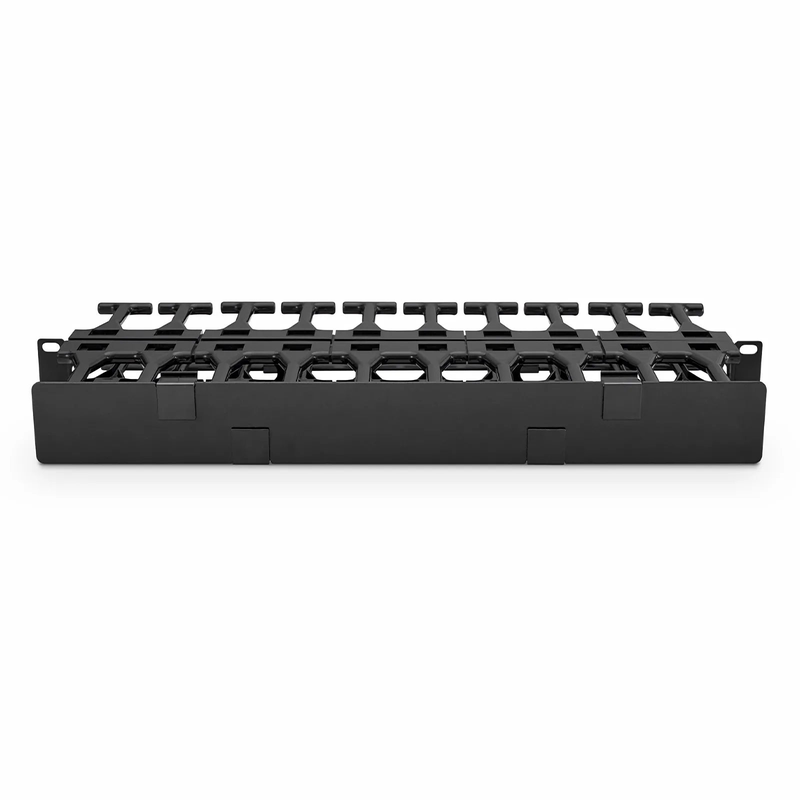 SFPS Horizontal Dual Sided High Capacity Cable Manager, 1RU, Finger Duct with Cover, 9.07 in. Depth