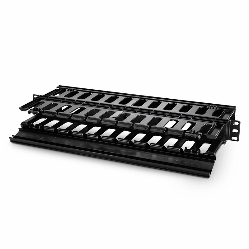 SFPS Horizontal Dual Sided Manager, 1RU, Finger Duct with Cover, 6.85 in. Depth