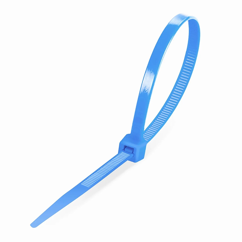 SFPS 100Pcs/Pack 8in.L x 0.18in.W Self-Locking Nylon Cable Ties, Blue