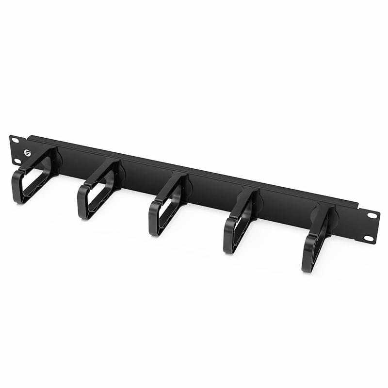 SFPS Horizontal Single Sided Manager, 1RU, 5 Snap-in D-Rings, 3.37 in. Depth