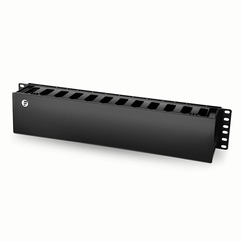SFPS Horizontal Single Sided Manager, 2RU, Finger Duct with Cover, 3.43 in. Depth