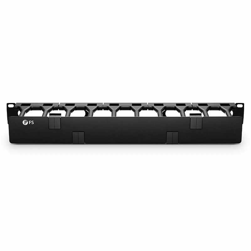 SFPS Horizontal Single Sided Steel Manager, 1RU, Finger Duct with Cover, 4.44 in. Depth